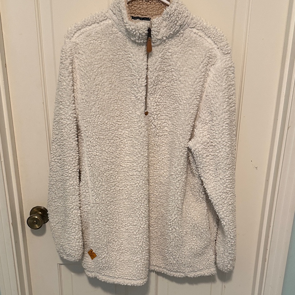 Simply Southern Cozy Cream Sherpa Half-Zip Pullover